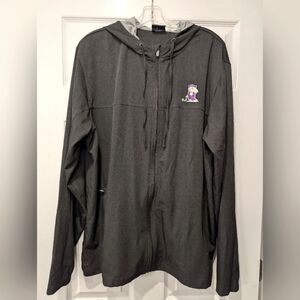 Ahead performance Gray Hooded golf zip lightweight Jacket Embroidered golf XL